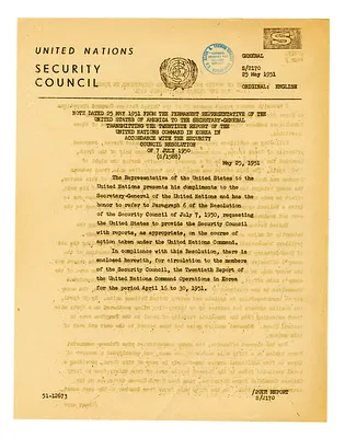20th Report of the United Nations Command Operations in Korea for the Period 16-30 April 1951