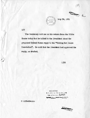 Memorandum of Conversation with Secretary of State Dean Acheson and President Harry S. Truman