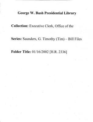 01/16/2002 [H.R. 2336]