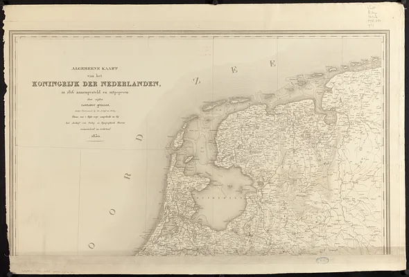 Algemeene kaart van het Koningrijk der Nederlanden, in 1816 zamengesteld