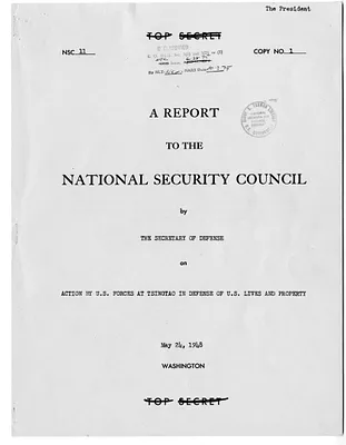 National Security Council Report 11, A Report to the National Security Council by the Secretary of Defense on Action by United States Forces at Tsingtao in Defense of United States Lives and Property
