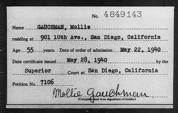 Gauchman, Mollie - 1940