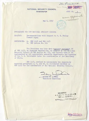 Memorandum from Sidney Souers to the National Security Council