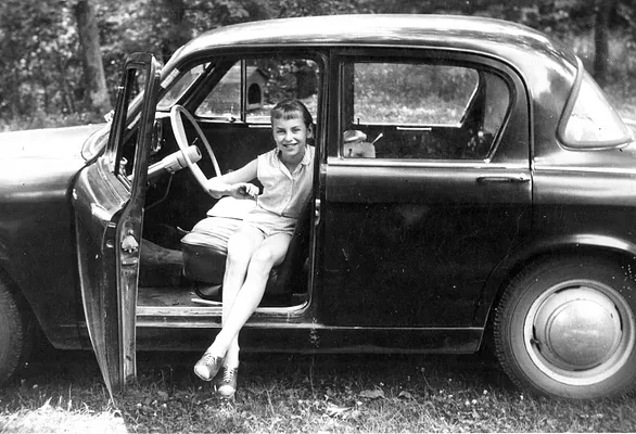 Child in Vintage Car, Backbone State Park, 1962