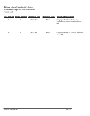 WHSF: Returned, 61-9