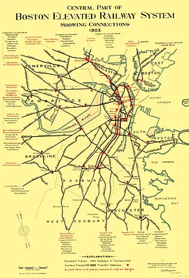 Central part of Boston Elevated Railway system showing connections 1903