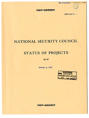 Report, National Security Council Status of Projects