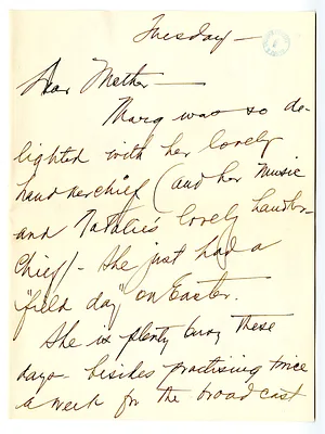 Letter from Bess W. Truman to Madge Gates Wallace