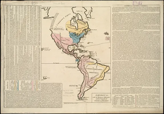 America, with the European Settlements, and the conquests of Cortes and Pizarro