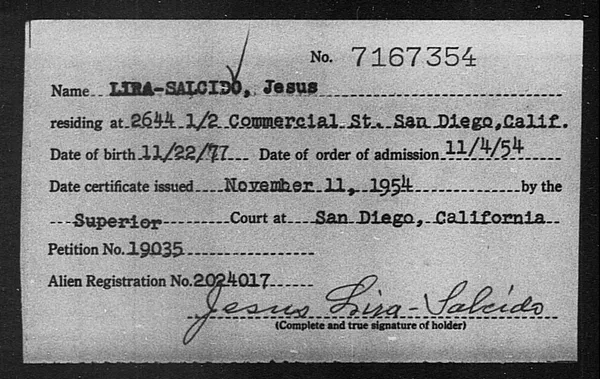 Lira-Salcido, Jesus - 1954