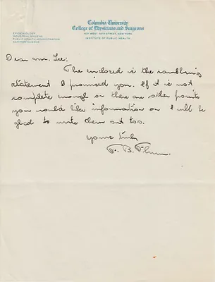 Letters Received to Mr. Lee [C.B. Lee], September , 1927