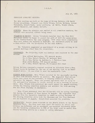 LCRC Executive Committee Meeting, July 1965