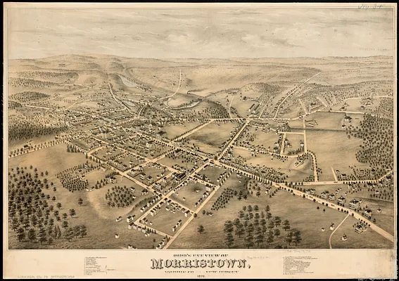 Bird's eye view of Morristown, Morris Co., New Jersey