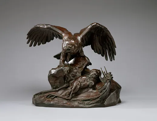 Eagle Holding a Heron (first version)