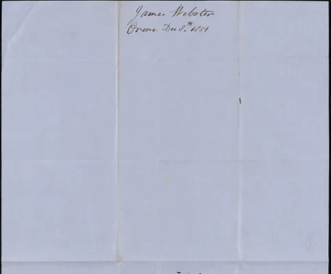 James Webster to Samuel Warner, 8 December 1851