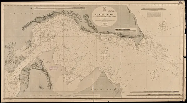 South America, Magellan Strait from the eastern entrance to the First Narrows