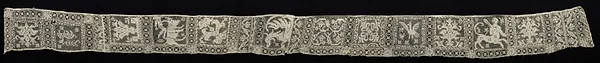 Band with Various Fantastic Creatures and Vegetal Patterns