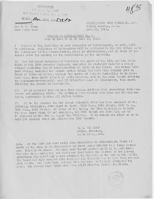 Summary of Intelligence Number 7 from Major P. S. Van Cise