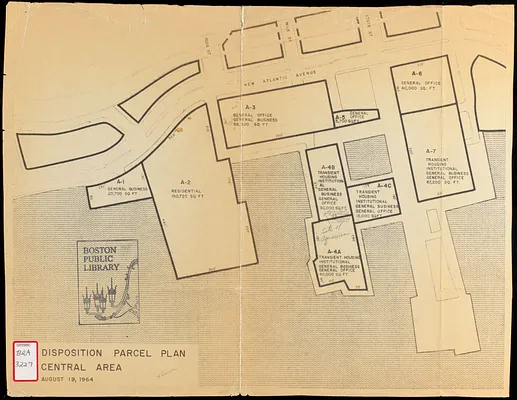 Disposition parcel plan, central area