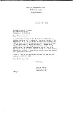 Transition Office: Congressional Correspondence: I
