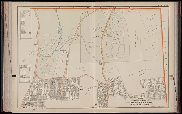 Atlas of Dorchester, West Roxbury and Brighton, city of Boston
