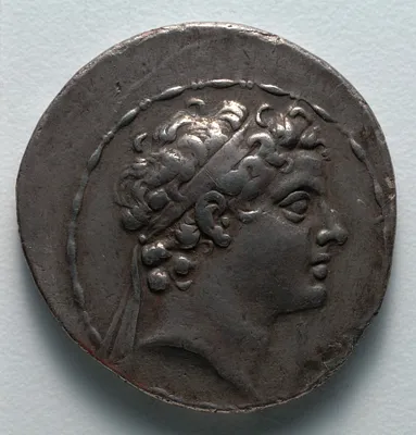 Tetradrachm: Head of Antiochos V (obverse)