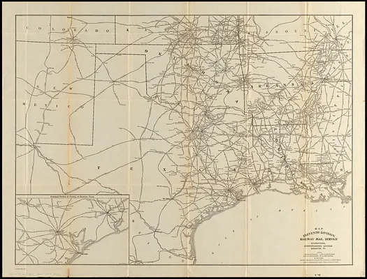 Map eleventh division railway mail service