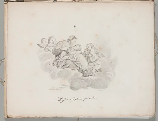 Art of the Lithograph: Madonna and Child on the Clouds, Plate II