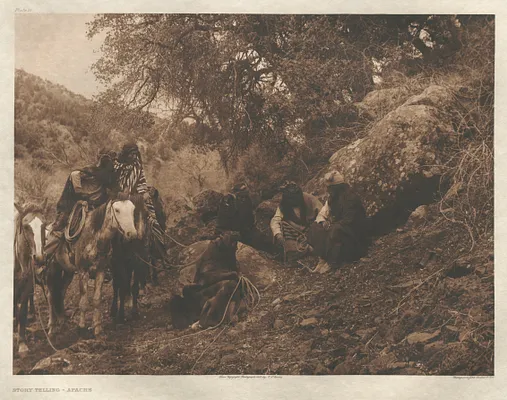 Portfolio I, Plate 11: Story Telling-Apache