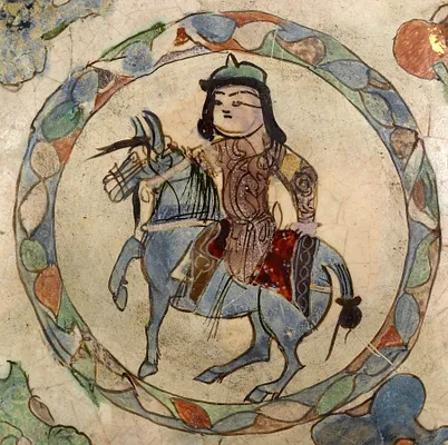 Bowl with Horseman and Seated Figures