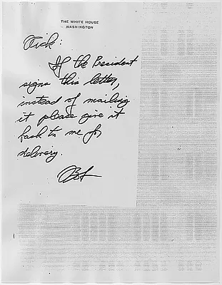 Compound document: memo (Bob to Rick), Memo (Lipshutz to President), Letter (to Richard Mudd)