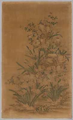 Kesi Panel: Rocks and Narcissus