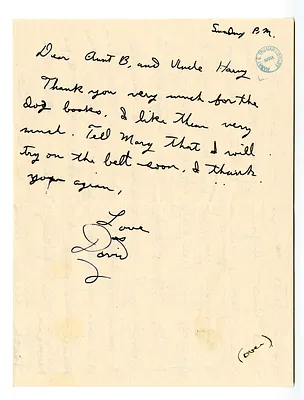 Letter from David Wallace and Christine Wallace to Bess W. Truman