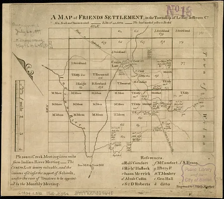 A map of Friends settlement, in the township of Le Ray Jefferson Co
