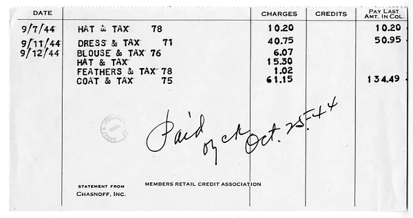 Bill from Chasnoff, Inc.