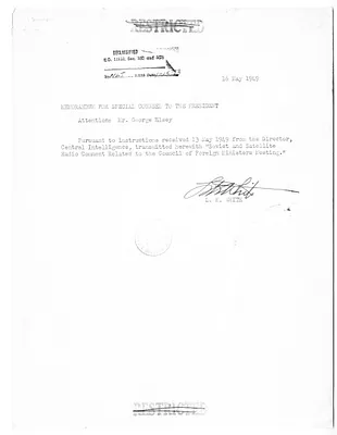 Memorandum from L. K. White to Clark Clifford