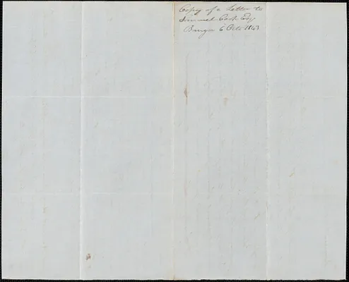 George Coffin to Samuel Cook, 6 October 1843