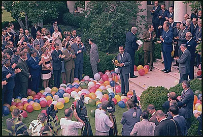 First anniversary of Richard Nixon's nomination as Republican candidate for President of the United States