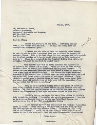 Letters Sent to Dr. Frederick B. Flinn, June 13, 1925