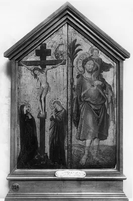 The Crucifixion and Saint Christopher
