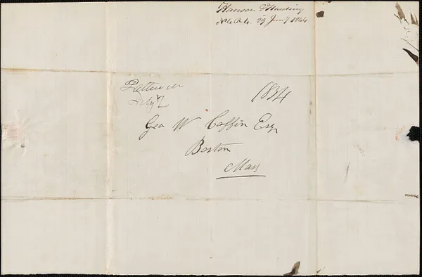 Hanson Harding to George Coffin, 29 January 1844