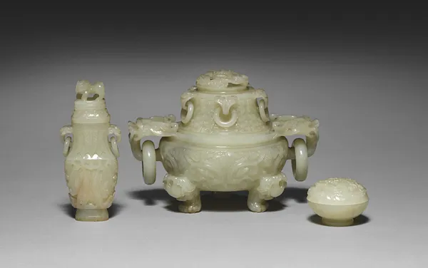 Chinese Jade Incense Set
