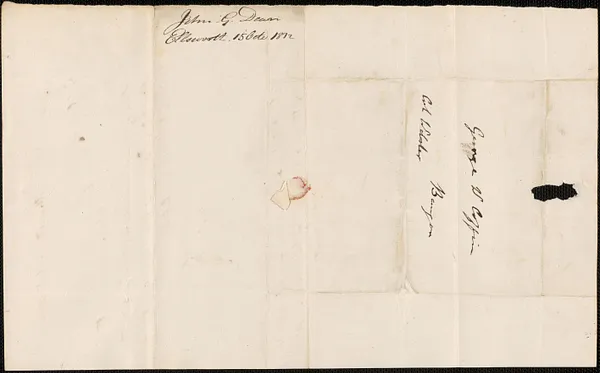 John Deane to George Coffin, 15 October 1832