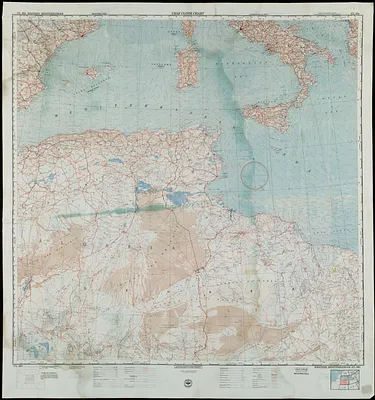USAF cloth chart, Western Mediterranean