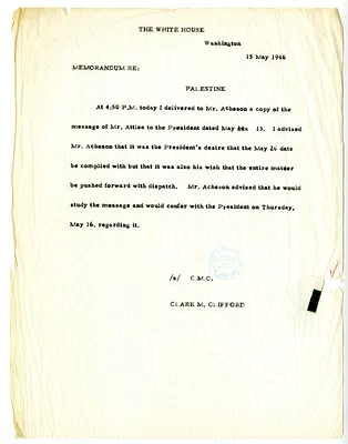 Memorandum from Clark Clifford