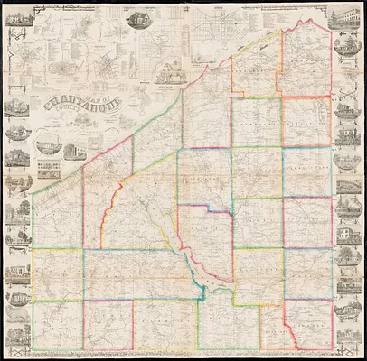 Map of Chautauque County, New York