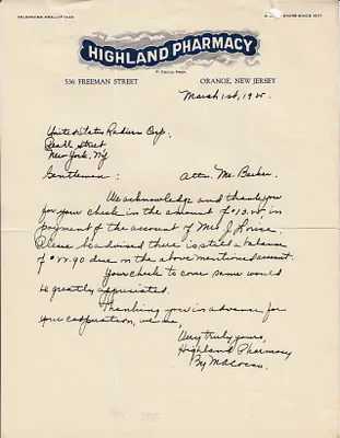 Letters Received to Mr. Barker [H.H. Barker], March 1, 1935
