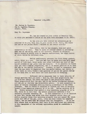 Letters Sent to Dudley S. Ingraham, December 11, 1928