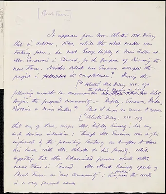 Thomas Wentworth Higginson manuscript notes, 188-?