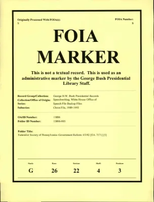 Federalist Society of Pennsylvania--Government Reform 4/3/92 [OA 7571] [5]